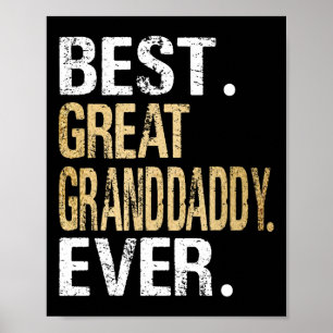 Poster Meilleur Grand-Père Jamais Spécial Grand Grand-Pèr