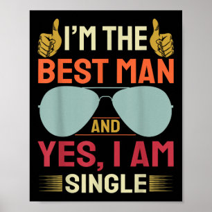 Poster Meilleur homme Mariage Groomsmen Funny Bride Bache