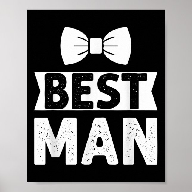 Poster Meilleur homme Mariage Groomsmen Funny Bride Bache (Devant)