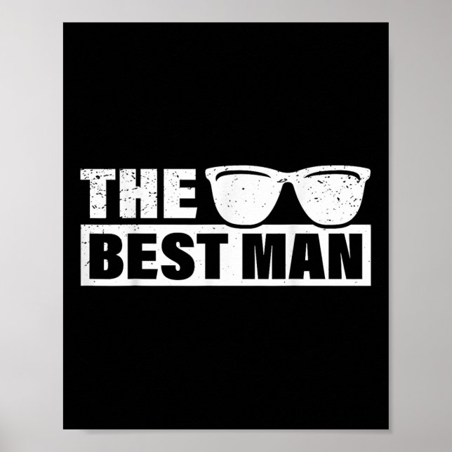 Poster Meilleur homme Mariage Groomsmen Funny Bride Bache (Devant)