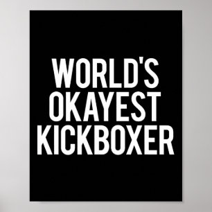 Poster Meilleur Kickboxeur du Monde Entraînement de Kickb