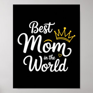 Poster Meilleur Maman Du Monde T-Shirt Femmes Meilleure M