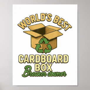 Poster Meilleur Monde Boîtier de carton Downer Funny Eco