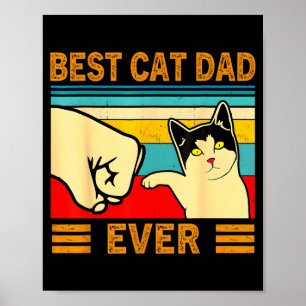 Poster Meilleur papa chat de tous les temps Cadeau drôle 