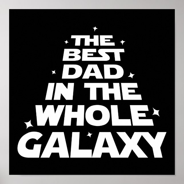 Poster Meilleur papa dans toute la Galaxie - Fête des pèr (Devant)