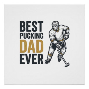 Poster Meilleur Papa de Hockey de Tous les Temps Concepti