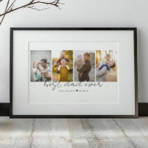 Meilleur papa Ever 4 Photos Collage Personnalisé