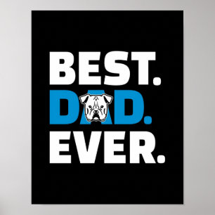 Poster Meilleur papa jamais Cadeau Amoureux des chiens
