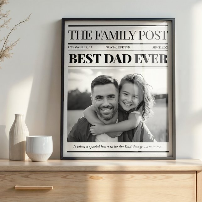 Poster Meilleur Papa Jamais Journal Photo personnalisée (Créateur téléchargé)