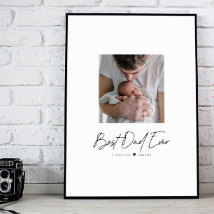 Poster Meilleur papa jamais Photo moderne personnalisée
