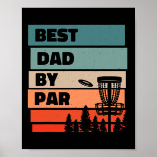 Poster Meilleur Papa Par, Joueur de Golf de Disc Golf Ama