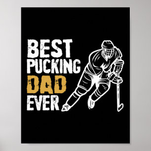 Poster Meilleur papa puckant jamais Retro entraîneur de h