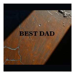 Poster Meilleur Papa sur fond en bois