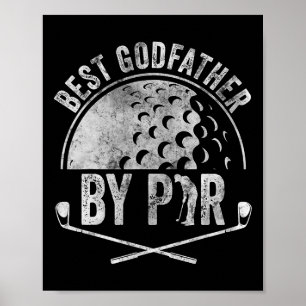 Poster Meilleur Parrain Par Par T-Shirt Amateur de Golf C