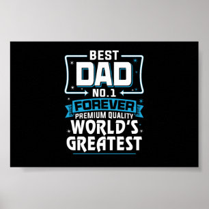 Poster Meilleur Père Papa meilleur du monde No.1