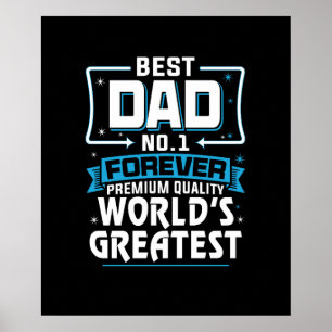 Poster Meilleur Père Papa meilleur du monde No.1
