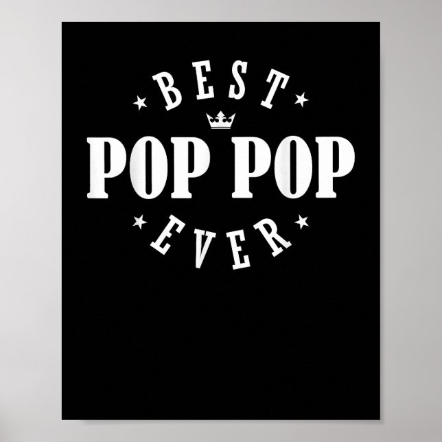 Poster Meilleur Pop Pop Ever Design - Pop Pop Pop (Devant)