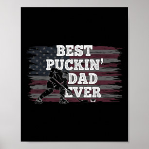 Poster Meilleur Puckin Papa Jamais Chemise Drapeau Améric