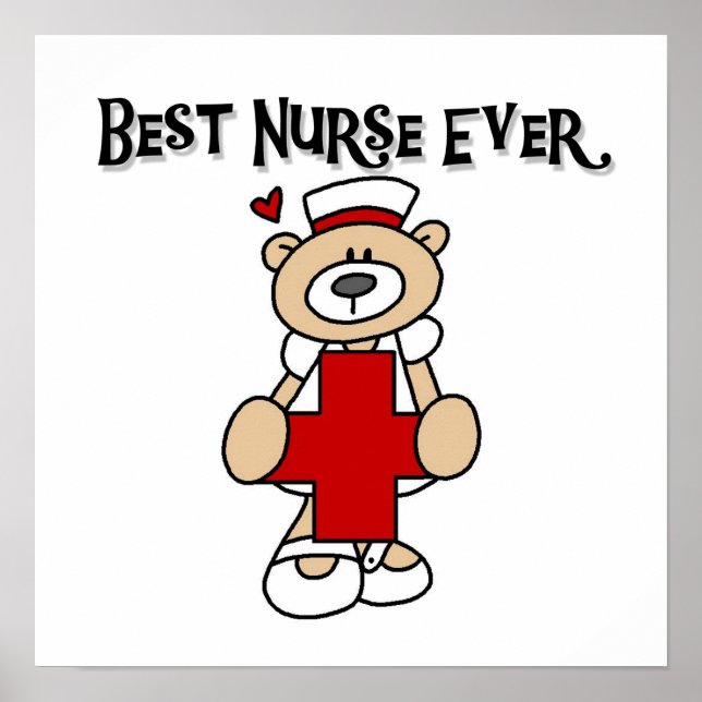 Poster Meilleur T-shirts et cadeaux de Nurse Ever (Devant)
