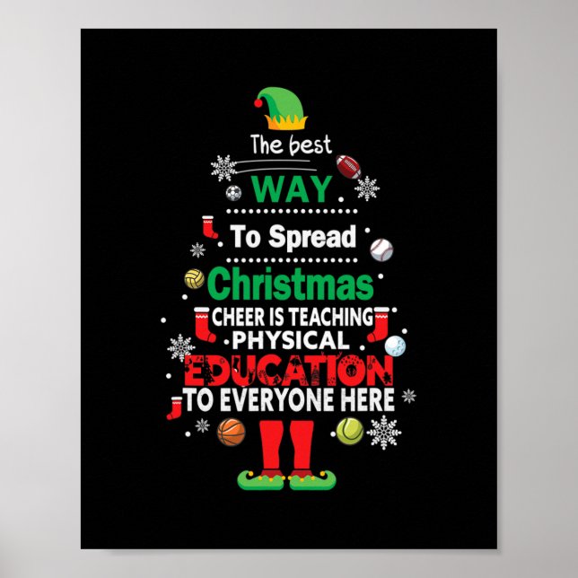 Poster meilleure façon de répandre noël encourager enseig (Devant)