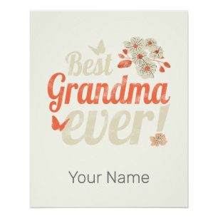 Poster Meilleure grand-mère jamais grand-mère Vintage gra