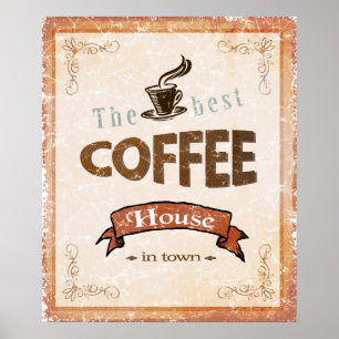Poster Meilleure maison de café en ville