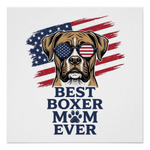 Poster Meilleure Maman Boxeur Patriote Ever Conception de