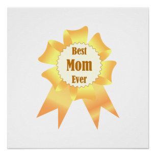 Poster Meilleure maman jamais Golden Lauréat du prix ruba