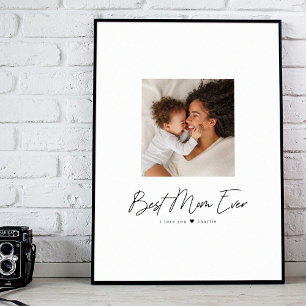 Poster Meilleure maman jamais Photo moderne personnalis
