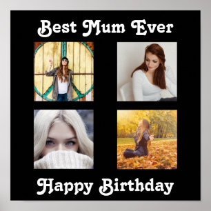 Poster Meilleure maman Modèle photo d'anniversaire Instag