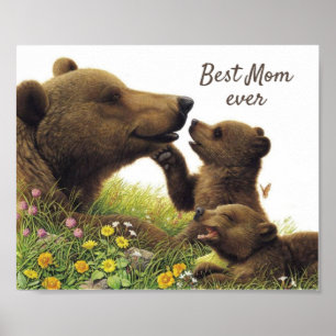 Poster Meilleure maman vintage