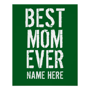 POSTER MEILLEURE MOM JAMAIS PERSONNALISER
