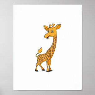 Poster Meilleure œuvre d'art de girafe pour hommes femmes