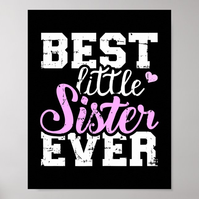 Poster Meilleure Petite Soeur Jamais Filles Filles Filles (Devant)
