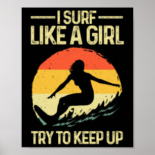 Poster Meilleure surfeuse comme une fille Art pour femmes