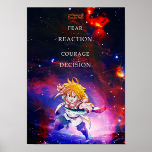 Poster Meilleures Citations D'Anime Sur Le Courage