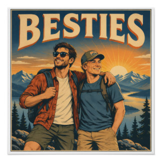Poster Meilleures potes, Deux hommes en randonnée