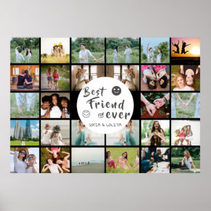 Poster Meilleurs amis Forever Custom Collage 28-Photo
