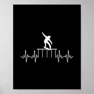 Poster Meilleurs Cadeaux de Patineur Art de Skateboardeur