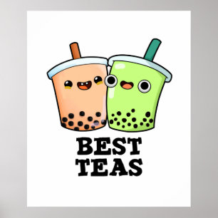 Poster Meilleurs Thés Drôle Besties Boba Tea PUn