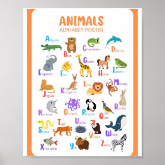 Poster MEKIMI - Alphabet animal