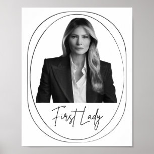 Poster Melania Trump 2025 Première dame Inauguration Phot
