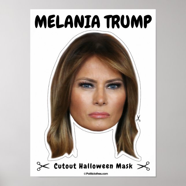 Poster Melania Trump Masque d'Halloween (Devant)