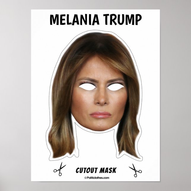Poster MÉLANIA TRUMP Masque d'Halloween (Devant)