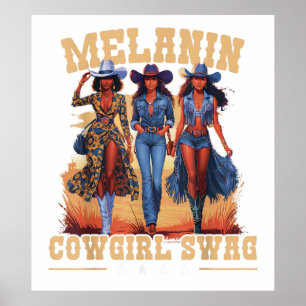 Poster Melanin Cowgirl Swag