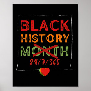 Poster Melanin Mois de l'histoire des Noirs 24 365 Fierté
