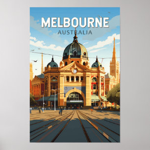 Poster Melbourne Australie Voyage Art Vintage