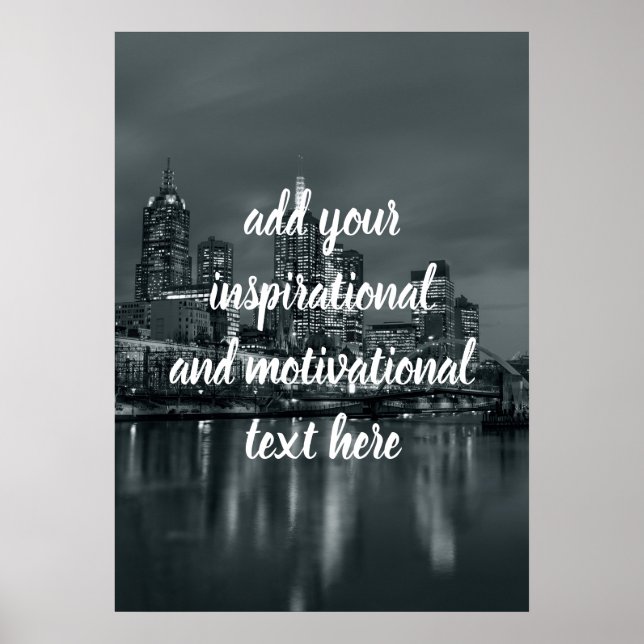 Poster Melbourne la nuit (Devant)