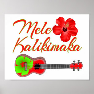 Poster Mele Kalikimaka Ukulele
