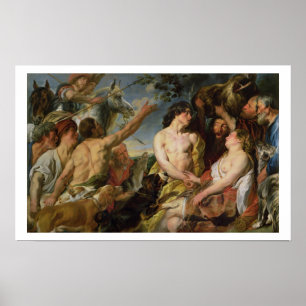 Poster Meleager et Atalanta (huile sur la toile)